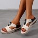 thumbnail image 5 of Sandalias de boca de pez de fondo grueso para mujer Sandalias de cuero floral de metal Wmkox8yii  ytu5847, 5 of 8