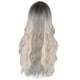 thumbnail image 3 of Pelucas con flequillo para mujer, peluca ondulada suelta, peluca larga, peluca dorada degradada, cabello sintético rizado medio, onda larga., 3 of 4