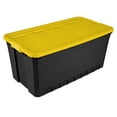 thumbnail image 3 of Sterilite 50 Gallon Stacker Tote Plastic, Yellow Lily, Set of 3, 3 of 9