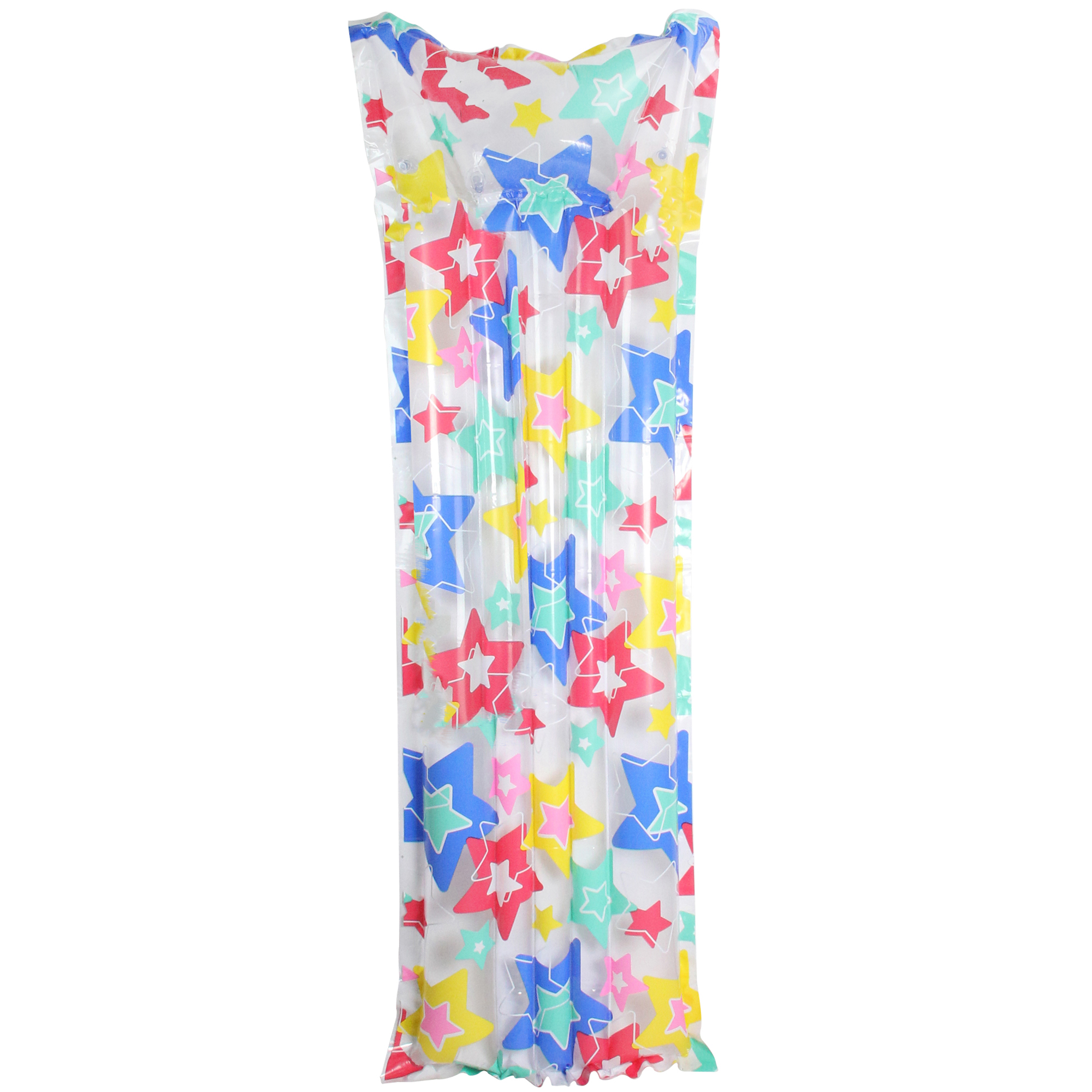 72" Colorful Star Print Inflatable Air Mattress Swimming Pool Raft
