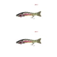 thumbnail image 3 of Eigraketly Bait Lure Crankbait Pesca Multi-seccional Hundimiento Swimbait con Garra Barb Hook, D8K-11 D8K-11 2piezas Eigraketly CBP141564, 3 of 5