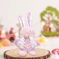 thumbnail image 3 of 2026 Easter Bunny Plush Doll Holding Egg - Cute Rabbit Stuffed Animal Ornament for Spring Home Decor, Soft Plush Bunny Toy, Durable Easter Party Living Room Bedroom Holiday Decoration, 8*4*2in, B, 3 of 5