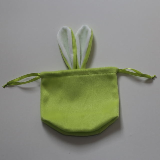 Ears Velvet Bags Easter Decor Bunny Drawstring Velvet Bag Candy Packing Bag Gift Bag With Cute Ear