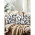 thumbnail image 2 of Outdoor Pillows Waterproof, Boho Leaf Bedding Throw Pillows with Insert for Couch Sofa Bed, Sage Green Spring Farmhouse Pastoral Tribal 12x20 Inch Pillowcases Decorative Patio Pillow Set of 2, 2 of 8