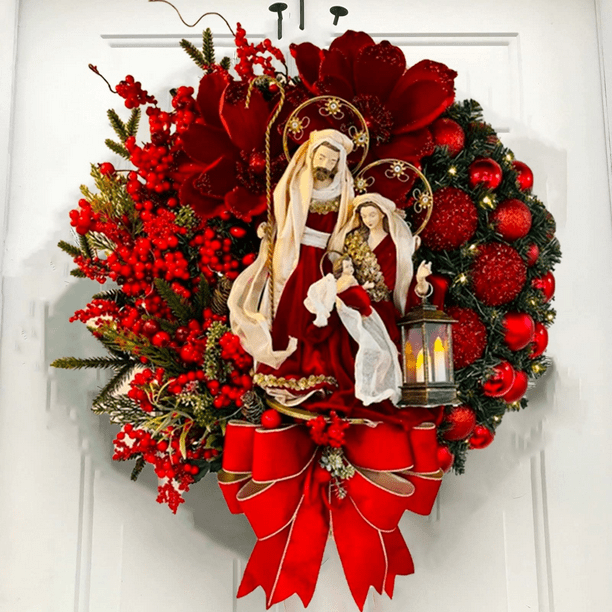 Christmas Decorations - Sacred Christmas Wreaths for Front Door