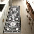 thumbnail image 2 of MeyJey 2'x6' Persian Vintage Runner Rug for Hallways, Non-Slip Machine Washable Area Rug Indoor Carpet Distressed Oriental Floor Rug for Bedroom/Dining/Living/Laundry Room, Black, 2 of 14