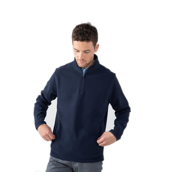 Henbury Mens Zip Neck Micro Fleece Top