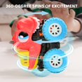 thumbnail image 4 of Lalalark Monster Truck Toys para niños de 3, 4 y 5 años  Paquete de 3 juguetes de dinosaurio con potencia de fricción 360 giratorios Push And Go Cars  Acción de subir y bajar regalos de cumpleaños d, 4 of 5