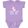 thumbnail image 3 of Inktastic Grammy and Grandpa Love Me Girl Unicorn Girls Baby Bodysuit, 3 of 5