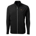 thumbnail image 2 of Men's Cutter & Buck Black Texas Longhorns Big & Tall Adapt Eco Knit Hybrid Recycled Full-Zip Jacket, 2 of 3
