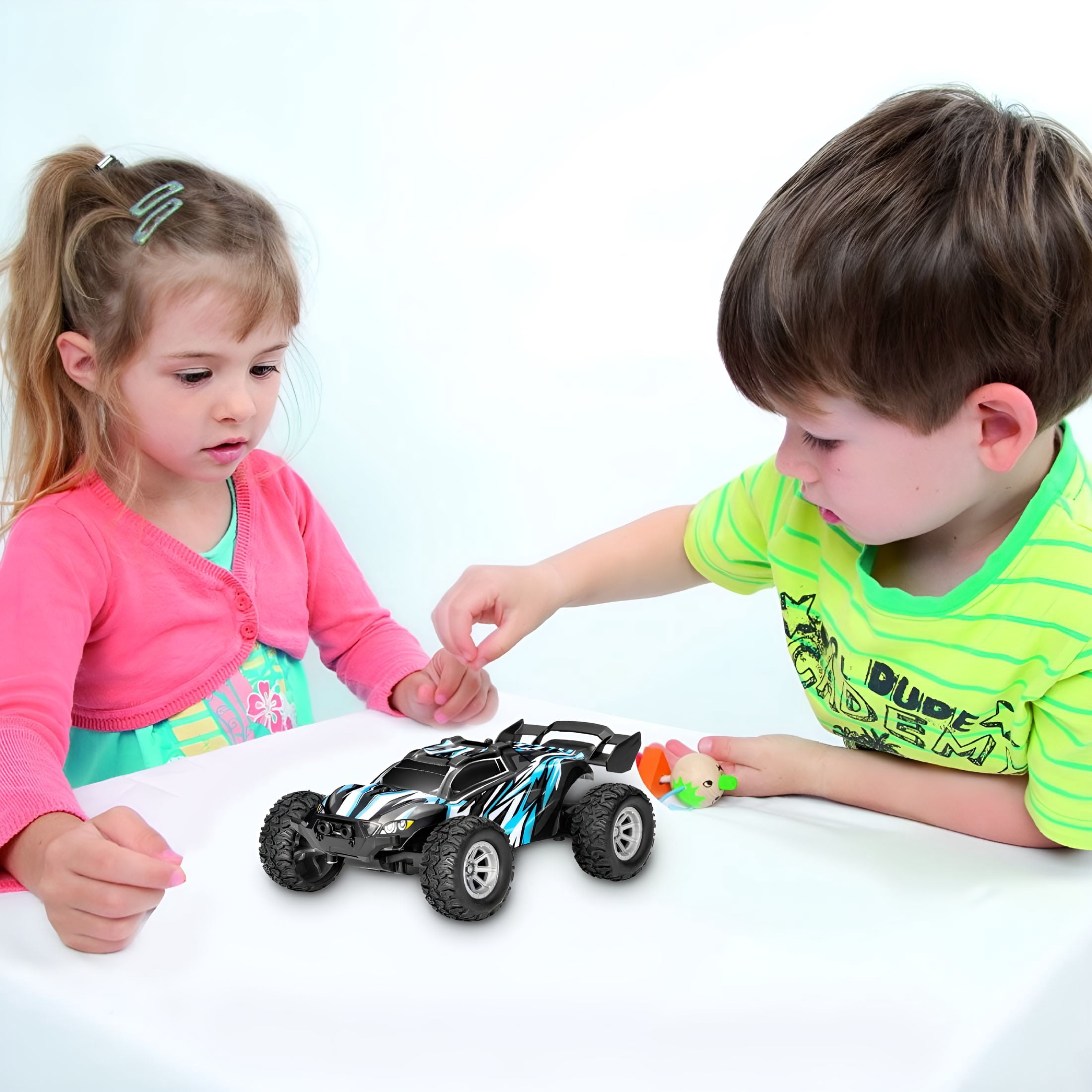 BESTSKY 50 Mph Mini RC Car Off Road Truck 1:32 Scale Toy Car Rechargeable Remote Control Car High Speed 2WD Electric Vehicle With Radio Controller Translucent Body Lighting