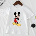 thumbnail image 3 of Linda camiseta de algodón para niños con estampado de Minnie Mickey Mouse, camisetas blancas de manga corta de verano, camisetas Harajuku para niños y niñas, ropa de bebé de Disney, 3 of 5