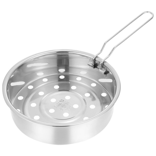 QJUHUNG1pc Stainless Steel Steamer with Single Handle for Cooking Pot Electric Cooker