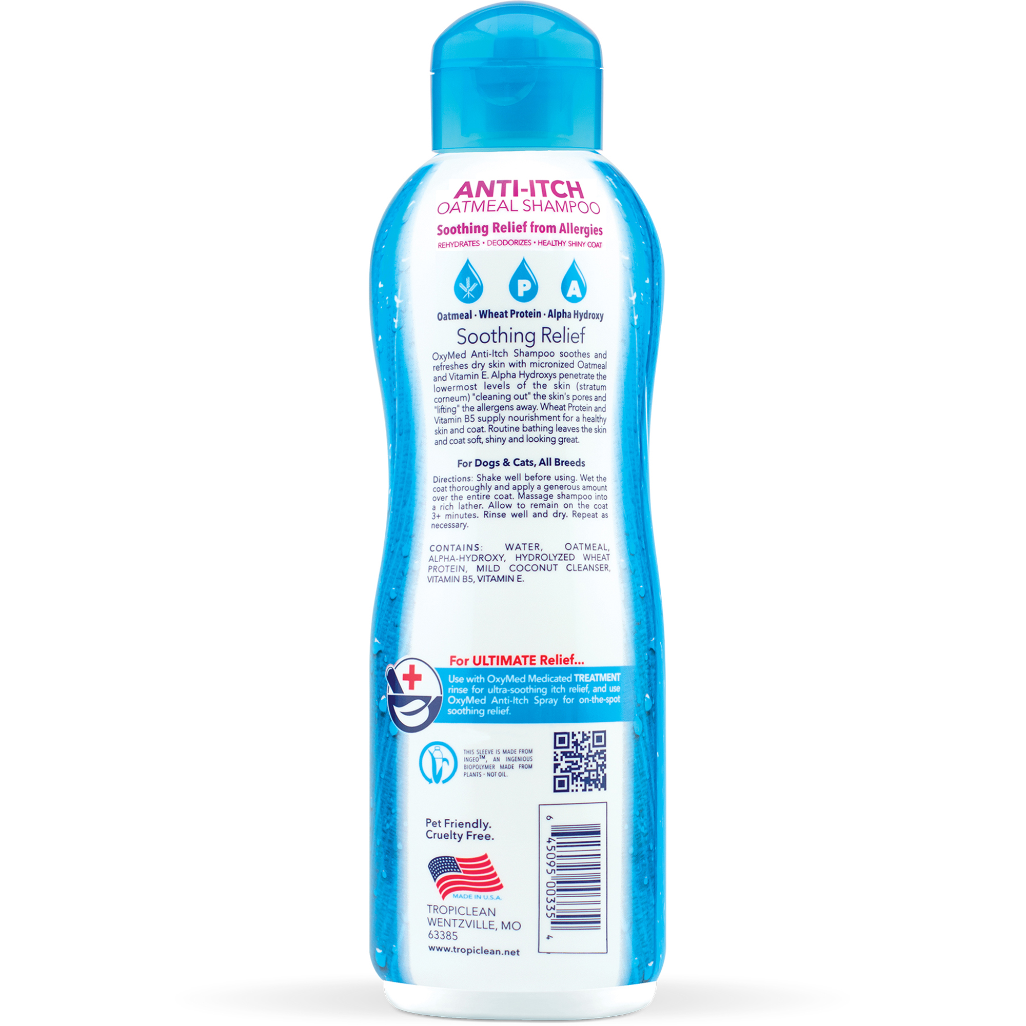 TropiClean OxyMed Medicated Anti-Itch Shampoo for Pets, 20oz