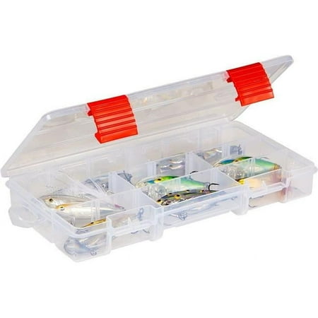 Plano Rustrictor Clear Compact Tackle Box with Adjustable Paritions