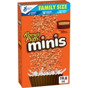 Reese's Puffs Minis Breakfast Cereal, Chocolate Peanut Butter Cereal, Family Size, 19.8 OZ