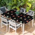 thumbnail image 2 of Christmas Table Cloths for 5 Foot Rectangle Tables, Winter Red Green Xmas Weeping Balls Patio Waterproof Elastic Fitted Tablecloths, Washable Rectangular Table Cover for Camping, 2 of 8