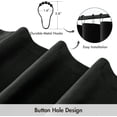 thumbnail image 3 of Black Extra Long Linen Shower Curtain, 108 Inch Long Heavy Duty Fabric Shower Curtain Set with 12 Metal Hooks, Waterproof Decor Machine Washable for Bathroom Bathtub Hotel, 72 x 108, 3 of 14
