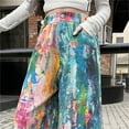 thumbnail image 6 of KAUOD Girls Baggy Jeans Wide Leg Denim Pants Streetwear Tie Dye Elastic Waist Loose Straight Cargo Pants with Pockets Clothes, 6 of 9