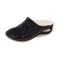 thumbnail image 2 of YOUYEDIAN Chaussures Habillées Orthopédiques pour Femmes Soutien de Voûte Chaussures de Course Largeur Grand à Enfiler Antidérapantes Chaussures de Randonnée Maille Extensible Confort Chaussures en Mousse 2026 (Noir), 2 of 7