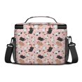 thumbnail image 3 of Multicolor Cat Pink Pattern Insulated Lunch Box for Women Men, Medium Leakproof Cooler Bag with Adjustable Strap, 10"x6.7"x8", 3 of 6