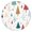 White Christmas Tree, variant on White Christmas Tree Pattern Round Fitted Tablecloth with Elastic Edge,Dining Table Cover Waterproof,Outdoor Round Tablecloth for Camping,Dining,Indoor and Outdoor