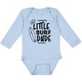 thumbnail image 3 of Inktastic Little Surf Dude with Surfboard Boys Long Sleeve Baby Bodysuit, 3 of 5