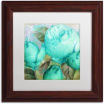 Trademark Fine Art "Aqua Rose II" Canvas Art by Color Bakery White Matte, Wood Frame