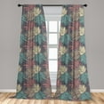 thumbnail image 5 of Ambesonne Floral Curtains, Colorful Foliage Leaves, Pair of 28"x63", Multicolor, 5 of 5