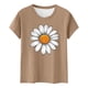 thumbnail image 3 of Camiseta de Manga Corta de Verano para Mujeres con Estampado Casual de Moda con Cuello Redondo, 3 of 5