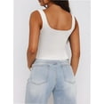 thumbnail image 3 of Women’s Sleeveless Crop Tops Square Neck Workout Fitness Basic Cropped Tank Top, 3 of 4