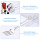 thumbnail image 2 of Juego de 12 cucharas y tenedores de postre, cucharas de helado con forma de pala, mini cucharas de pala para café, yogur, pasteles, frutas, 2 of 3