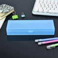 thumbnail image 4 of Horplkj Plastic Pencil Box, Clear Hinged Lid Storage Case with Snap Closure, Frosted Transparent Organizer for Pens and Office Home, 4 of 5