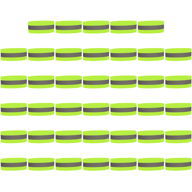 Bandas para brazos, muñecas, tobillos y piernas, reflector de seguridad ajustable para corredores (4 cm, verde) Likrtyny Para estrenar