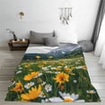 thumbnail image 5 of Fuzoiu Mountain Daisy Meadow Print Ultra-Soft Micro Fleece Blanket,All Seasons Flannel Throw, Lightweight Blanket for Bed, Sofa, Couch, Movie Night, Camping, and Travel-50"x40", 5 of 7