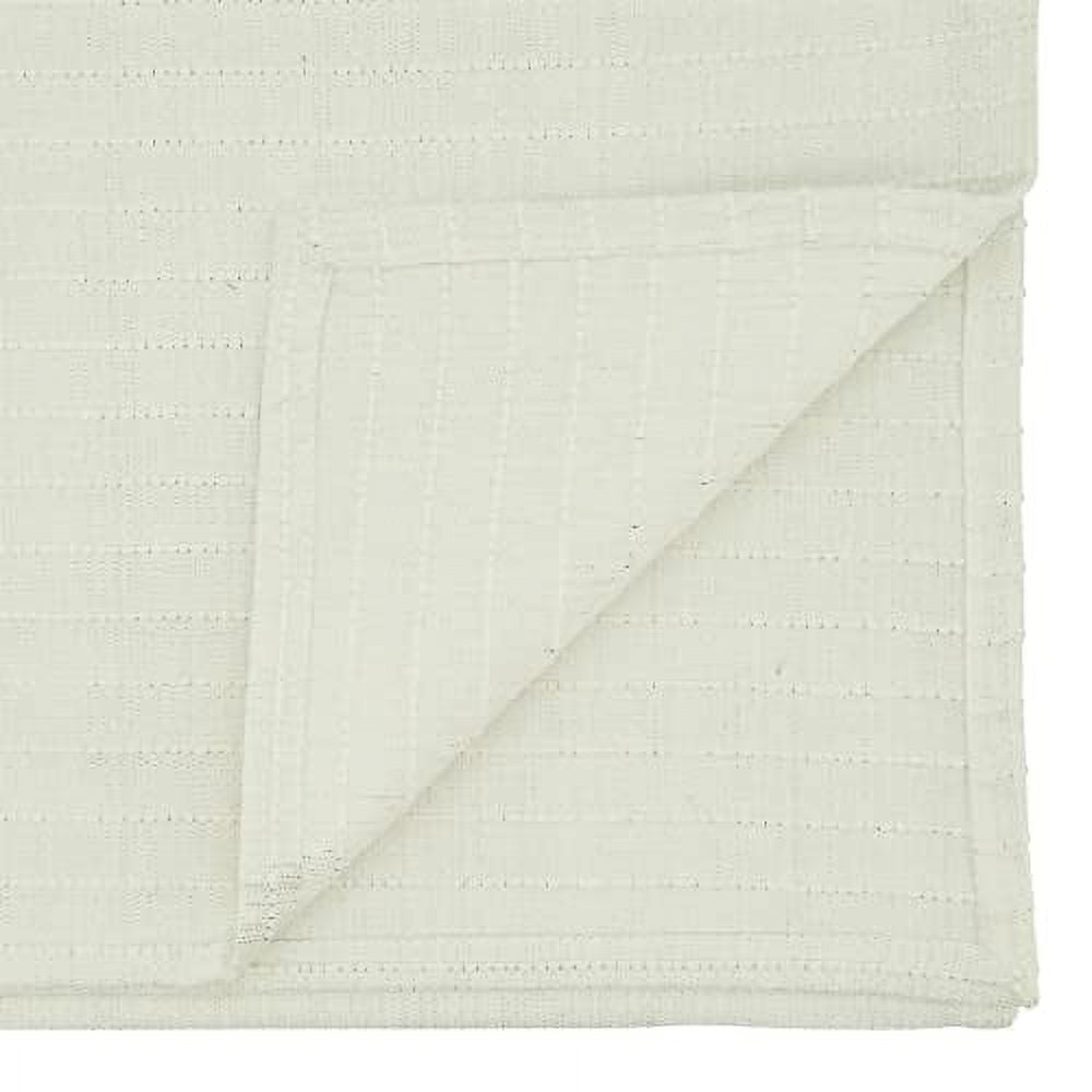Fennco Styles Shimmer Striped Cotton Table Runner 16" W X 72" L - Ivory Table Cover for Home, Dining Room, Banquets, Family Gatherings, Everyday Use and Special Occasions