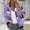 Purple, variant on WXLWZYWL Womens Halloween Bomber Jacket Trendy Pumpkin Ghost Bat Spider Floral Print Casual Coat Zip Up Outerwear Windbreaker with Pockets Stand Collar Fall Clothes