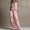 Pink, variant on Women's 2 Piece Solid Color Casual Pocket Matching Outfit Zip Up Sleeveless Vest & Drawstring Wide Leg Pants Set Pink,S