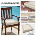 thumbnail image 2 of Outdoor Patio Cushion Covers 4 Pack Beige Vintage Patio Chair Cushion Covers with Ties and Zipper Abstract Art Linen Brown Greek Key Waterproof Outdoor Seat Cushion Covers for Patio Furniture 24"x24", 2 of 5