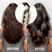 Hair Curler, Double Ceramic Curling Irons with 1.5 Rotating Barrel, 4 Temps & Timer
