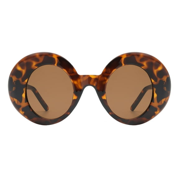 Women's Sunglasses Vintage Retro Oversized Round Circle Frame UV400 Tortoise