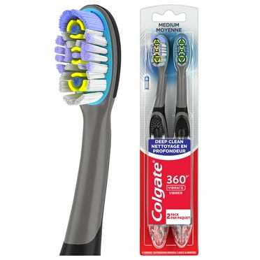 Colgate 360 Vibrate Deep Clean 2-Pack, Medium, Adult