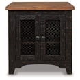 thumbnail image 5 of Signature Design by Ashley Valebeck Farmhouse Rectangular End Table with Storage Cabinet - Rustic Two-Tone Black/Brown, 5 of 9