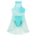 thumbnail image 4 of CHICTRY Big Girls Ruched Lyrical Ballet Dance Dress Contemporary Dance Costume Mint Green 6, 4 of 7