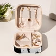 thumbnail image 6 of Print Travel Portable Square Jewelry Stand Organizer Storage Box for Rings, Earrings, Necklaces, Bracelets - Suitable for Girls and Women, 6 of 6