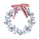 thumbnail image 4 of Guirnalda de campanas navideñas artificiales de 4 pulgadas para decoración navideña de puerta de entrada Plata y blanco, 4 of 9