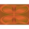 thumbnail image 1 of Ahgly Company Machine Washable Indoor Rectangle Transitional Neon Orange Area Rugs, 8' x 10', 1 of 7