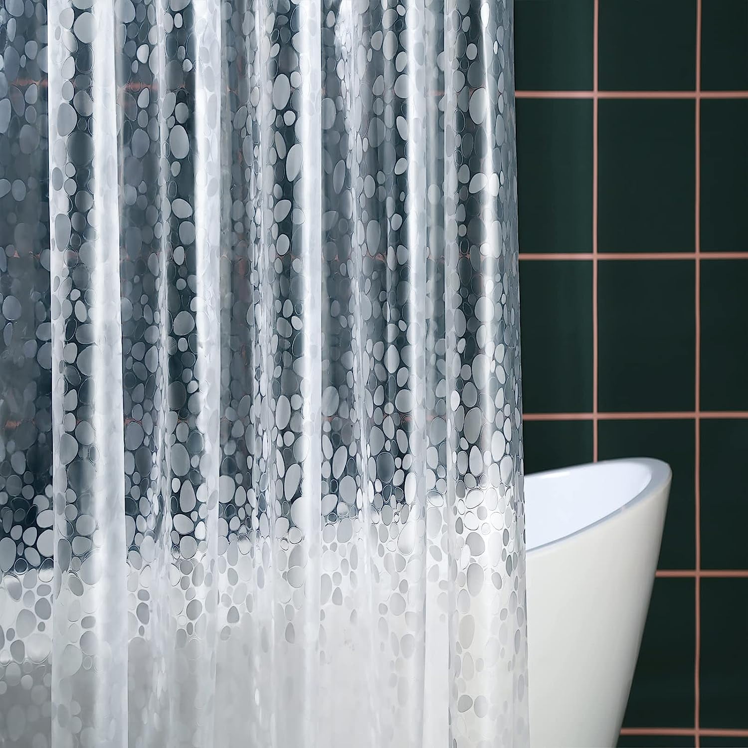 Waterfall Elegance EVA Shower Curtain Liner Heavy Duty, 78 Inches