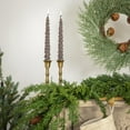 thumbnail image 3 of Creative Co-Op Unscented Tree Shaped Taper Candles, Pewter, Set of 2, 3 of 6