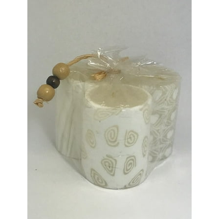 Swazi Candles, 3 Pack Church Candle Set - White